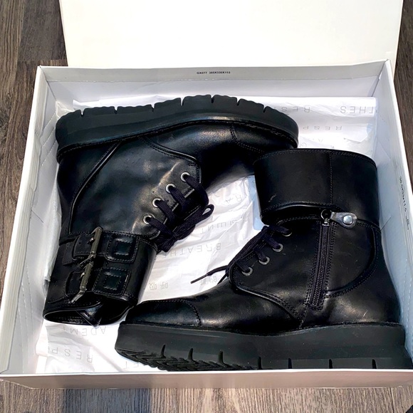 Geox Respira Porthya Leather Platform 